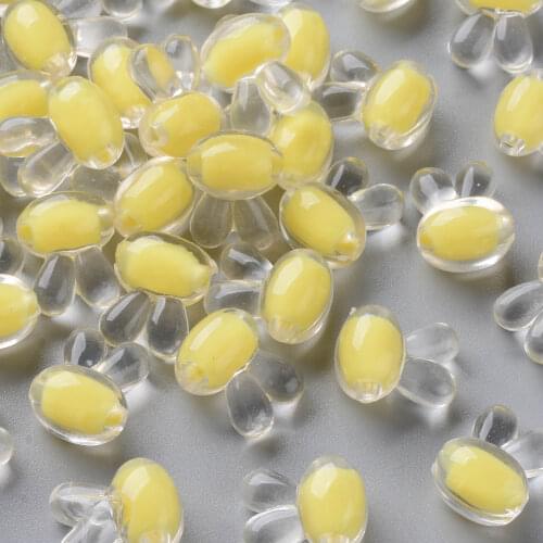 500g Transparent Acrylic Rabbit Beads Bead in Bead For DIY Jewelry Making, 15.5x12x9.5mm, Hole: 2mm, about 480pcs