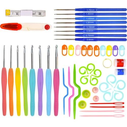 57x Crochet Hooks Set Yarn Knitting Needles Kit 2.5-6.5mm Perfect Crochet Hooks