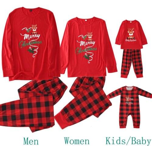 Baby Rompers Sleepwear Family Matching Outfits Winter Merry Christmas Family Pajamas Set 2 Pieces Suits Mother Daughter Clothes