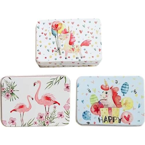 Cartoon Tin Box Biscuit Tea Leaf Sundries Container Case Metal Wholesale Child Gift Box Tinplate Gift Tin Can Business Approving