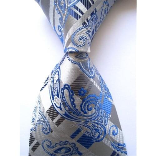 10cm New Paisley Striped Plaid Ties For Men Jacquard Woven 100% Silk Necktie Accessories Daily Wear Cravat Party Wedding Gift