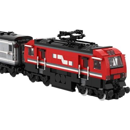 MOC City Bus Transportation Passenger Train Train Building Block Model With Motor Tractor Brick Diy Education Childs Toy Gift