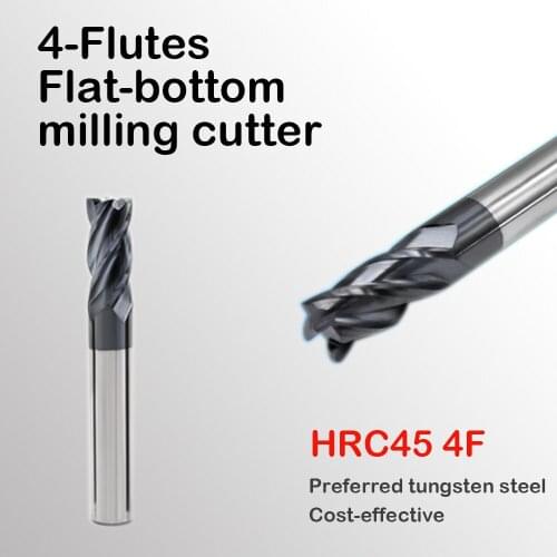 End Mill HRC50 4 Flutes 4mm 5mm 6mm 8mm 12mm Carbide End Mill Milling Cutter Tool Alloy Carbide Milling Tungsten Steel