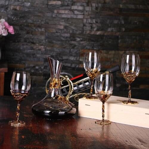 Creative Red Wine Decanter Set Crystal Bar set tools Wine separator Red wine Glass cap Gift wine set Exotic wine