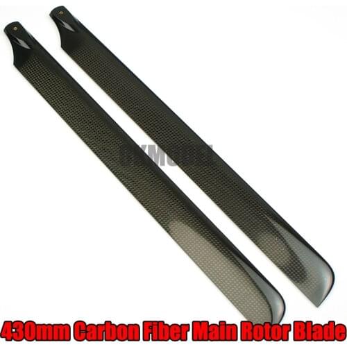 430mm Carbon Fiber Main Rotor Blades for Trex T-rex 500 Helicopter
