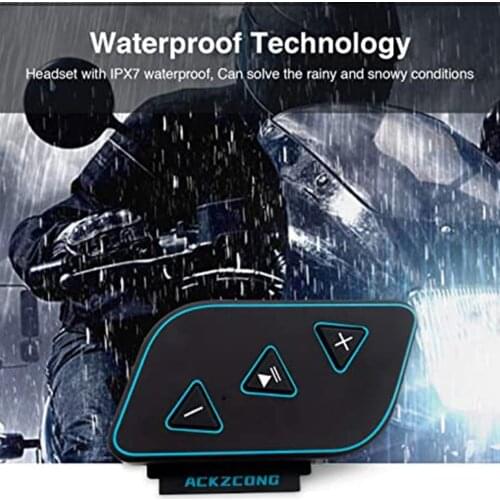 Motorcycle Helmet Wireless 5.0 Headset Waterproof Handsfree telephone call Kit Anti-interference Interphone Music Player