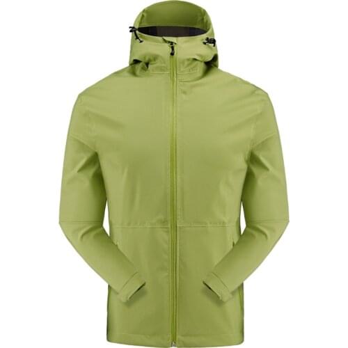 Mens Outdoor Waterproof Hooded Jacket Windproof Breathable Shell Dry Coat for Spring Summer Camping Hiking Cycling Moutain
