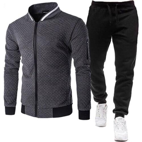 Brand Mens Sets Casual Men Tracksuit 2 Piece Set 2021 Spring Autumn Jacket+Pants Fashion Sports Suit Men Streetwear Hip Hop