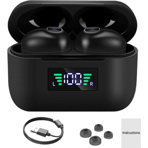 TWS Bluetooth 5.0 Earphones Charging Box Wireless Headphones No Delay Earbuds Sports Waterproof Headsets Digital Display In-Ear