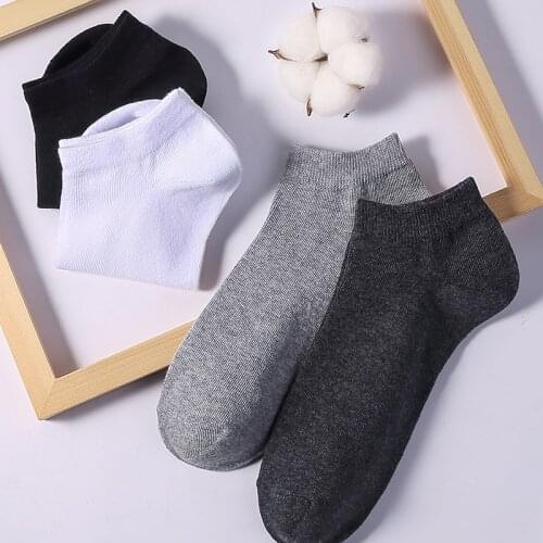 New 6 Pairs/lot Mens Ankle Socks Cotton Spring Summer Breathable Anti Slip Socks Solid Casual Calcetines Short Sock For Male