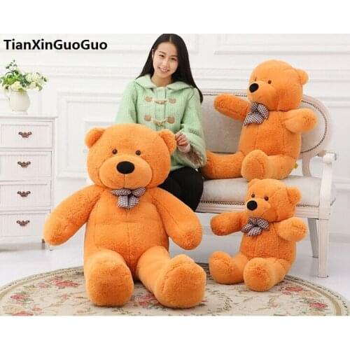 New arrival light brown Teddy bear plush toy soft stuffed doll throw pillow Christmas gift b2776