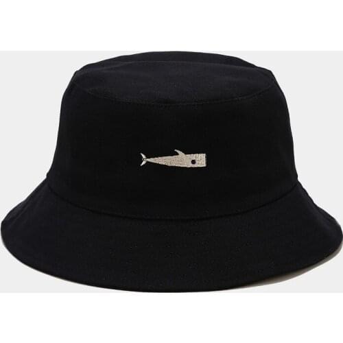 2020 Cotton Fish embroidery Bucket Hat Fisherman Hat outdoor travel hat Sun Cap Hats for Men and Women 287
