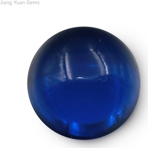 Size 3.0~10.0mm 113# Round Shape Cabochon Blue Stone Synthetic Spinel For Jewelry Making
