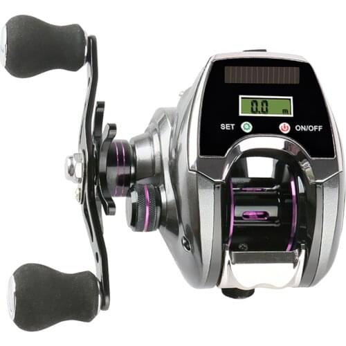 Fishing Reel Counter Digital Display Bait Reel 8.0:1 High-speed Outlet Ratio USB Rechargeable Sea Fishing Raft Fishing Reel