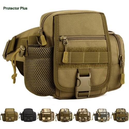 Tactical Men Waist Pack Hiking Water Bottle Phone Pouch Belt Pack Military Combat Outdoor Hunting Climbing Mochila Fanny Bag