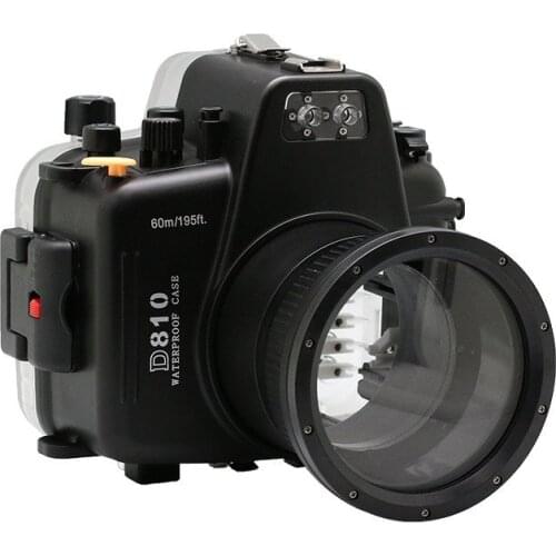 60m195ft Waterproof Underwater Camera Housing Case Diving Equipment for Nikon D810