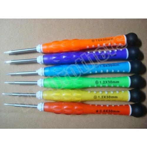 High Quality Repair Tool Plastic Handle Screwdrivers 0.8 Pentalobe 1.5 2.0 Phillips Straight T4 T5 T6 Screwdriver 1300pcs/lot