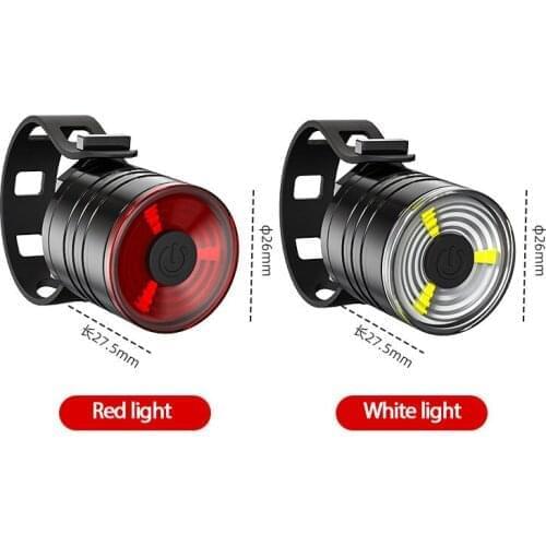 200LM MTB Bike Light Buttonbattery Chargeable Bicycle Rear Light Cycling Helmet Headlight Waterproof Bike Taillight Flashlight