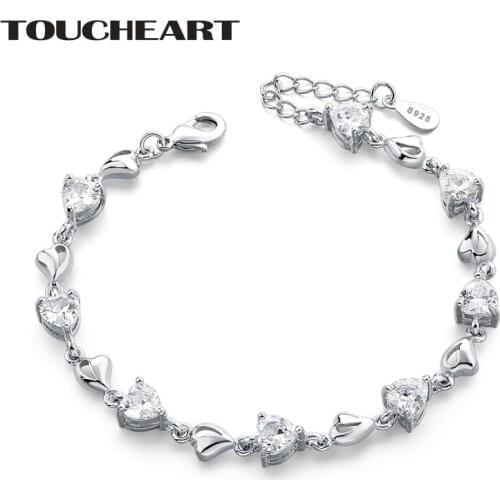 TOUCHEART Famous Brand Heart S925 Bracelets&Bangles For Women Bracelet Trending Jewelry Wedding Gifts Bracelet Femme SBR190134