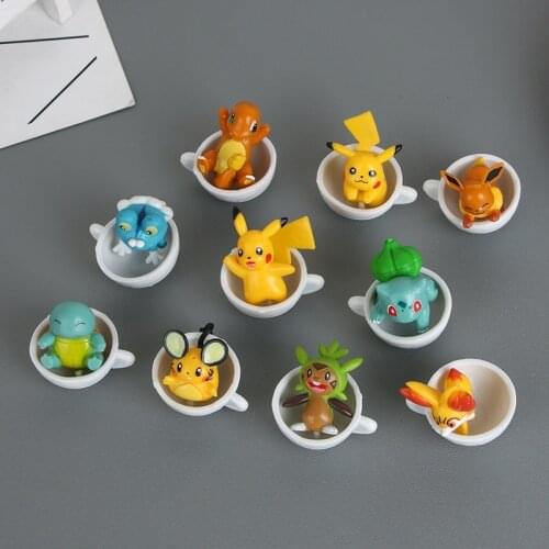 10pcs/set Different Cartoon PVC Pokemon Model Takara Tomy Pokemon Action Figure 2-3cm Pokemon Cartoon Doll Model Original Toy