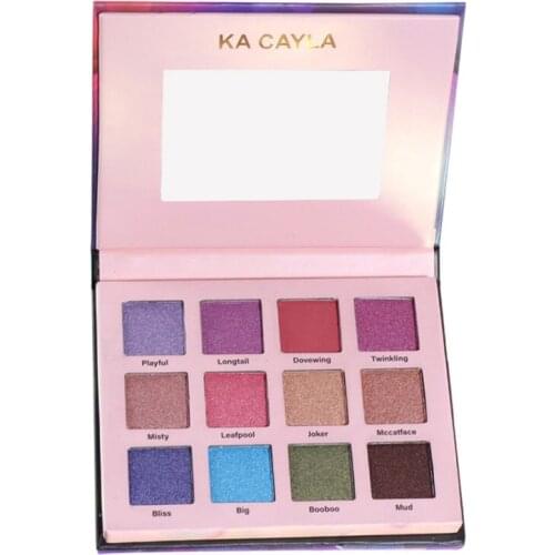 12 Colors Matte Eyeshadow Makeup Palette Glitter Shimmer Set Eye Shadow Long-lasting Water-tight Eyeshadow Palette