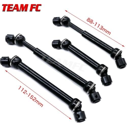 2PCS 88-113 112-152mm Metal Steel Universal Drive CVD Shaft for RC Crawler Car SCX10 90046 D90 RC Cars Part Accessories