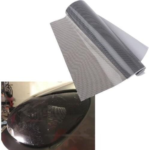 30x106cm/50x106cm Tinting Perforated Mesh Film Fly-Eye MOT Legal Tint Car Front Rear Headlight Light Bulb Car Styling C45