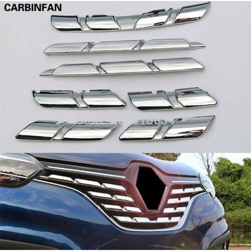 Car ABS chrome front grille trim auto grilledecoration cover trim for RENAULT KADJAR 2016