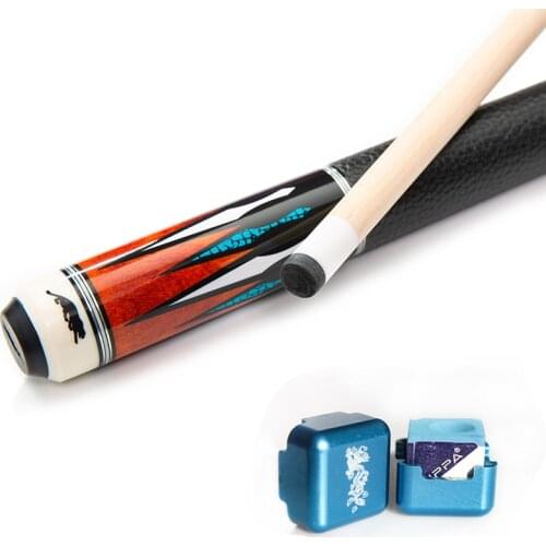 2019 Pool Cues 8 Pieces Wood Laminated technology Maple Shaft Billiards Cue 12.75mm 11.5mm 10mm China with Chalk Holder,Chalk