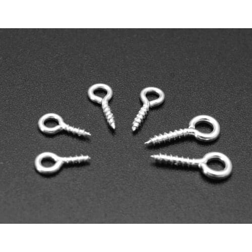Jewelry Findings Diy Mini Eye Pins Eye pins Hooks Eyelets Screw Threaded Metal Jewelry Pendant Clasps