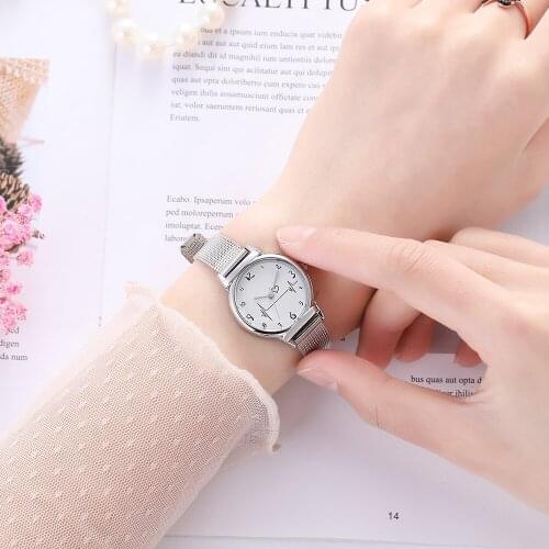 NEW Watch Simplicity Women watches Fashion Casual Quartz Clock Mesh Stainless Steel Girl Wristwatches Free Shipping Reloj mujer