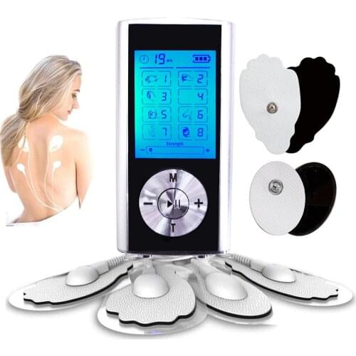 8 Modes Electric Massageador Body Massager EMS Compex Muscle Stimulator TENS Electronic Pulse Meridians Physiotherapy Machine