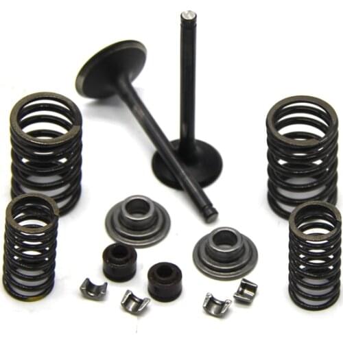 Valve Rebuild Kit Intake Exhaust Valves Springs Valve Stem Seals For YX125cc Engine ATV Go Kart Dirt Bike Cylinder Head