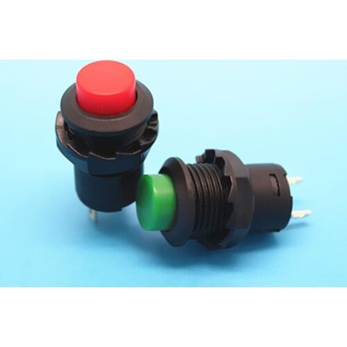 Red/Green Cap Momentary/Latch Panel Mount Pushbutton Switch 12mm AC 125V 3A
