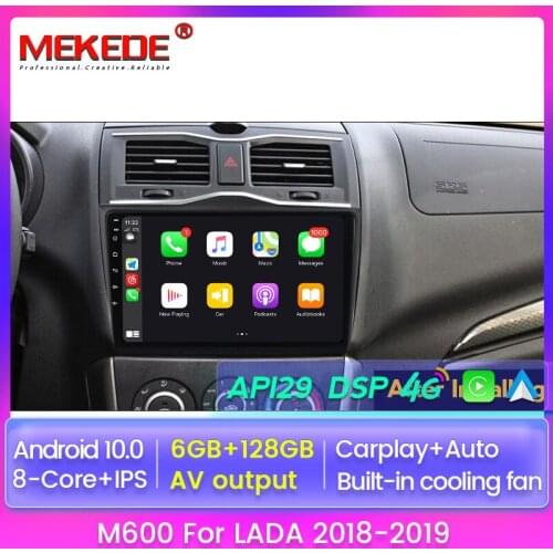 MEKEDE 6GB+128G IPS Android 10 Car GPS Navigation Multimedia Player GPS Carplay AUTO for LADA Granta BA3 Cross 2018 2019