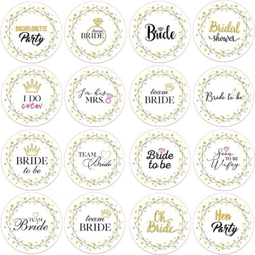 Team Bride Tribe Bridesmaid Party DIY Sticker for Bride To Be Bachelorette Hen Party Bridal Shower Decoration Gift Packing