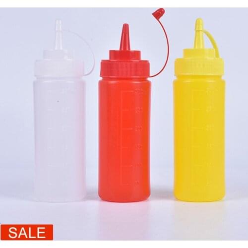 12oz(300ml) Sauce Vinegar Oil Ketchup Gravy Cruet Kitchen Accessories Gravy Boat Plastic Condiment Dispenser 12oz Squeeze Bottle