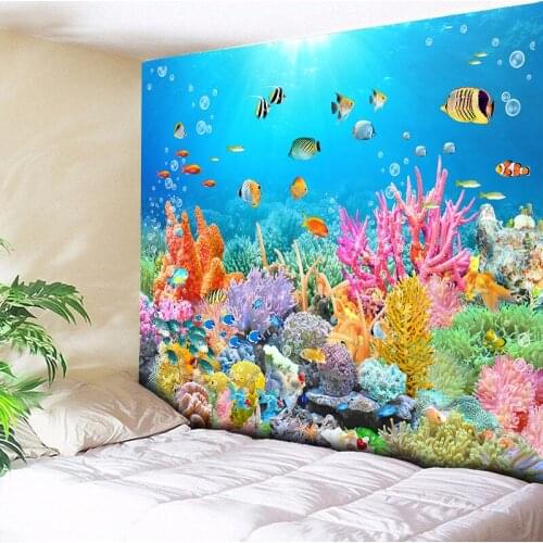 Psychedelic Tapestry Underwater World Decorationd Wall Hanging Mandala Wall Tapestry Beach Towels arazzo da parete Large Size