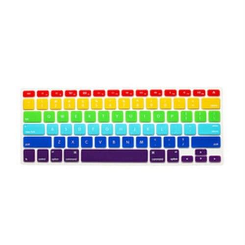 Rainbow Silicone Keyboard Cover Skin Ultra-thin Notebook for MacBook Pro 13 15 17 A1278 A1398 US Standard MEAFO