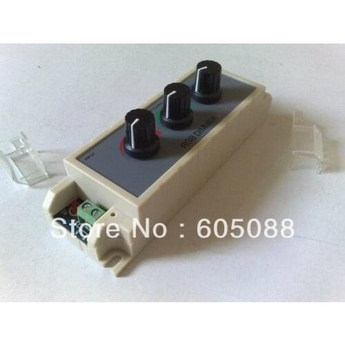 DC12v 108w rgb led dimmer switch 3 channels knob tunable controller easy to connect&control for normal rgb luminaire DIY using
