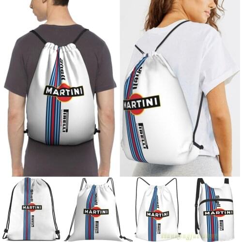 Men Sackpack Strap Bags Martini Racing Women Purpose Drawstring Backpacks Outdoor Travel Backpacks For Gym Training Fitness Bag