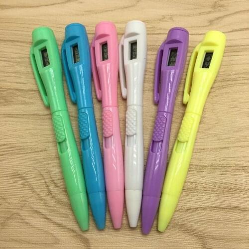 Ballpoint Pen With Digital Electronic Watch Clock For Student Exam Office Test School AC889