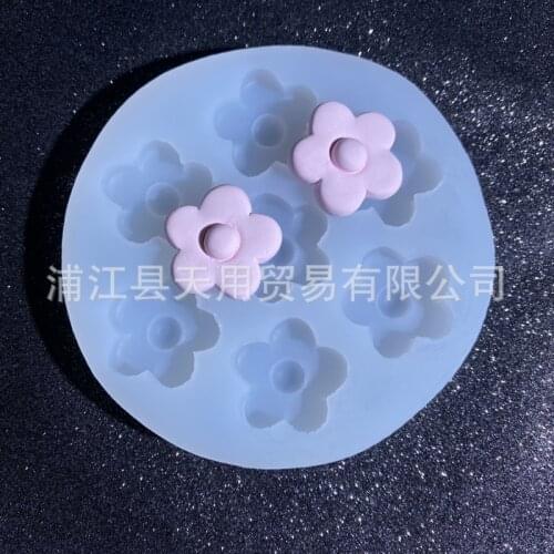 Five-Petal Flower DIY Aromatherapy Plaster Candle Silicone Mold 15-1018