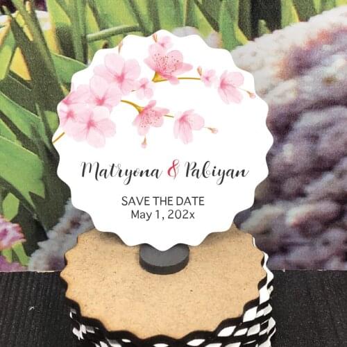 Save the Date Wooden Magnet for Your Guests and Colorful Printed Wedding, Henna, Christening Gifts 25 pcs