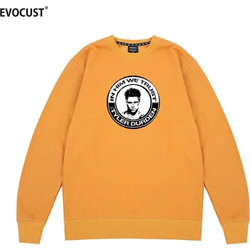 Fight Club Tyler Durden Character selection game Brad Pitt TV movie Sweatshirts Hoodies men women unisex Combed Cotton