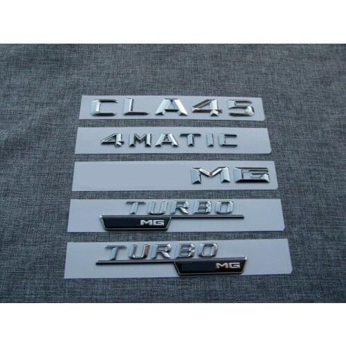 1 Set Trunk Emblem Number Letters Sticker for Mercedes for AMG CLA45 4MATIC