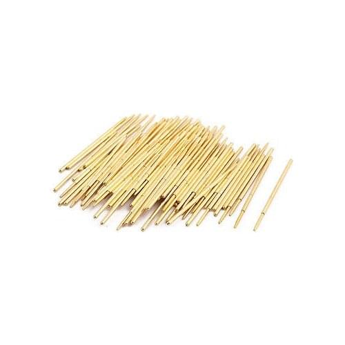 100pcs PAM75-F 1.0mm Dia 27.8mm Length Metal Spring Pressure Test Probe Needle