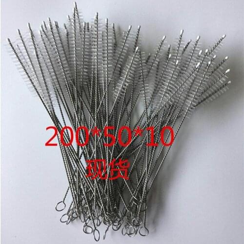1000pcs/lot FREE SHIPPIN Stainless steel straw cleaning brush Brushes 200MM x 10MM Bottle brush