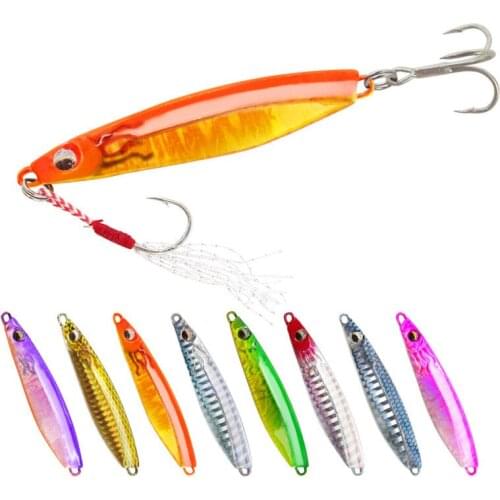 18/25/35 / 45g Lure Bait Slow Shake Hard Bait Metal Laser Reflective Long-range Cast Iron Plate Blood Tank Hook Sea Fishing