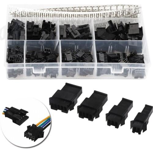 100X 2.54mm Wire Cable Jumper Pin Header Housing Connector 560pcs Black Electrical Dupont Connector 2P-13P Pin Terminals Kit